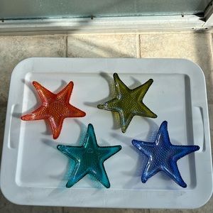 4 Starfish Glass Dishes